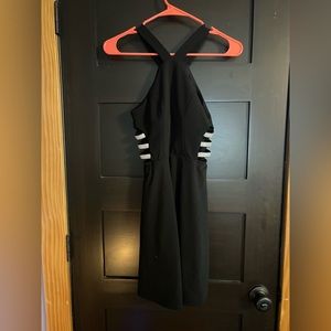 Black homecoming dress with side slits